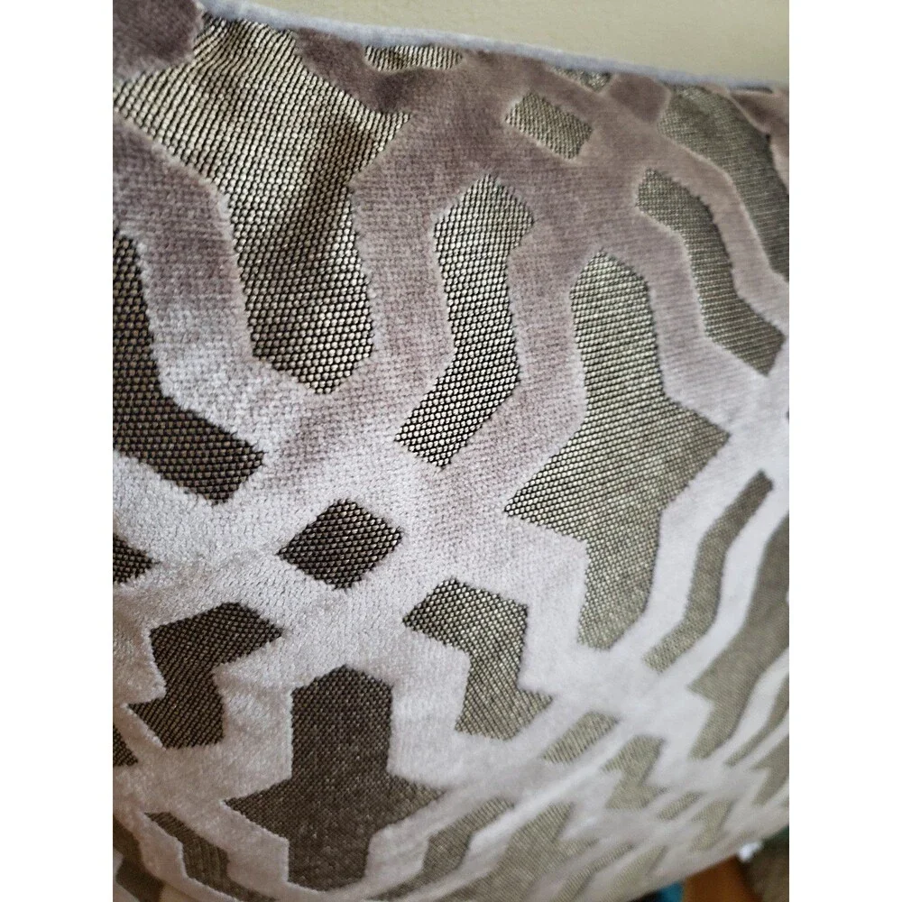 Burnt Out Geometric Square Throw Pillow